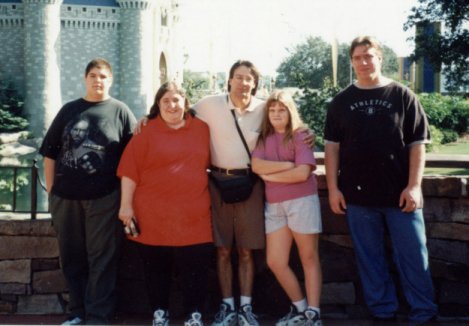 Family at Disneyworld...  Ryan, Mom, Dad, Kristen, Chris (my b/f)