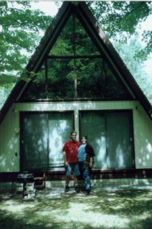 Chris and me at the family cabin.